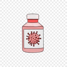 Covid Corona Vaccine Medicine Cartoon Clipart Bottle