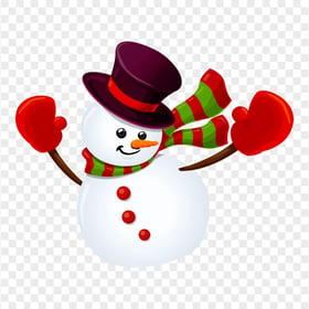 Christmas Snowman Cartoon Illustration HD PNG