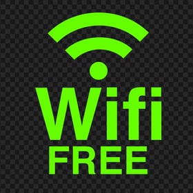 WIFI Free Green Lime Logo Sign Download PNG