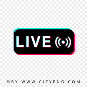 Tiktok Live Sign Logo Icon Button HD PNG