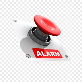 HD 3D Alarm Red Button PNG