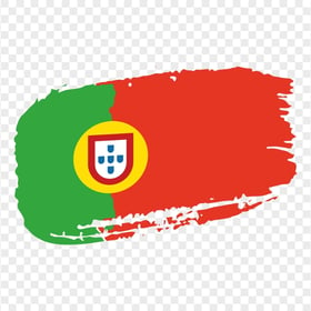 PNG Flat Brush Stroke Portugal Flag Icon