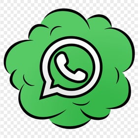 HD Vector Drawn Comic Style Whatsapp Wa Icon PNG