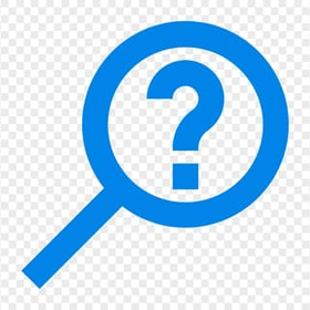 HD PNG Magnifying Glass Question Mark Blue Icon