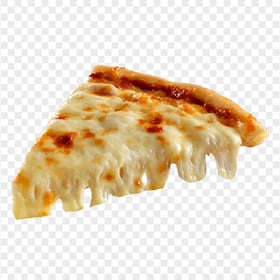 Hot Pizza Slice With Melted Cheese Transparent Background