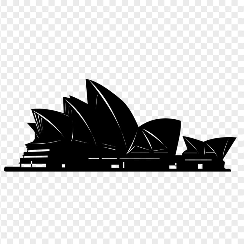 Opera House Sydney Black Icon PNG