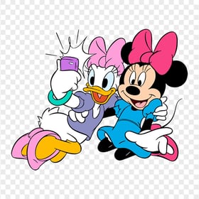 Minnie Mouse Daisy Duck Selfie Picture PNG Image