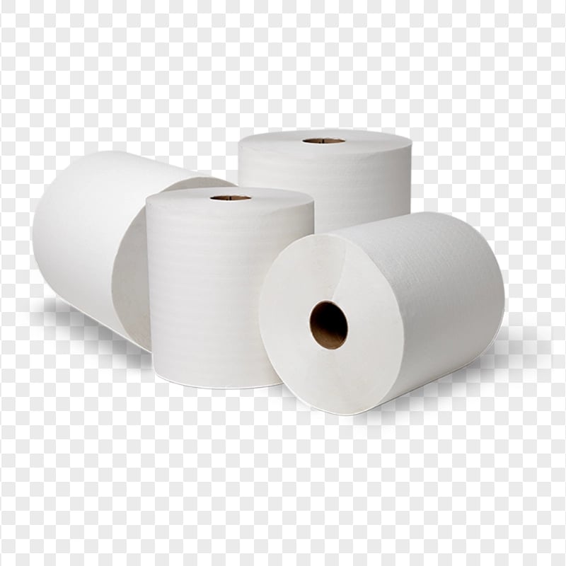 Group Of White Wc Toilet Paper Roll