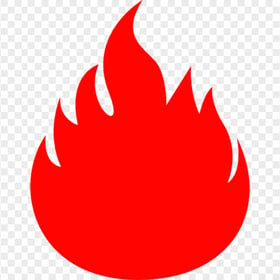 Transparent HD Red Flame Silhouette Icon