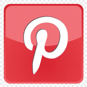 Square Red Flat Pinterest App Icon