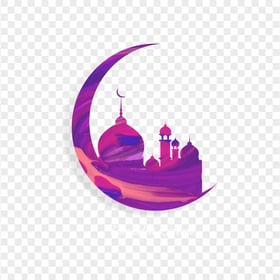 Illustration Ramadan Kareem Mosque Moon