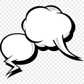 Cartoon Cloud Messaging Thought Bubble Thinking