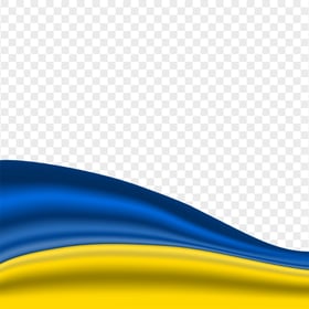 Ukraine Flag Waving Banner Ribbon HD PNG