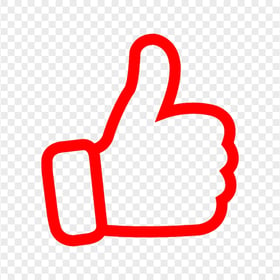Red Thumbs Up Like Icon FREE PNG