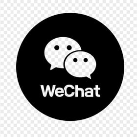 Round Black WeChat App Logo Icon