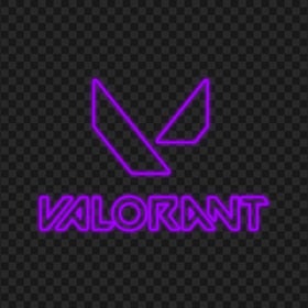 HD Valorant Neon Purple Logo With Symbol PNG