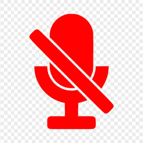 Transparent HD Voice OFF No Microphone Red Icon