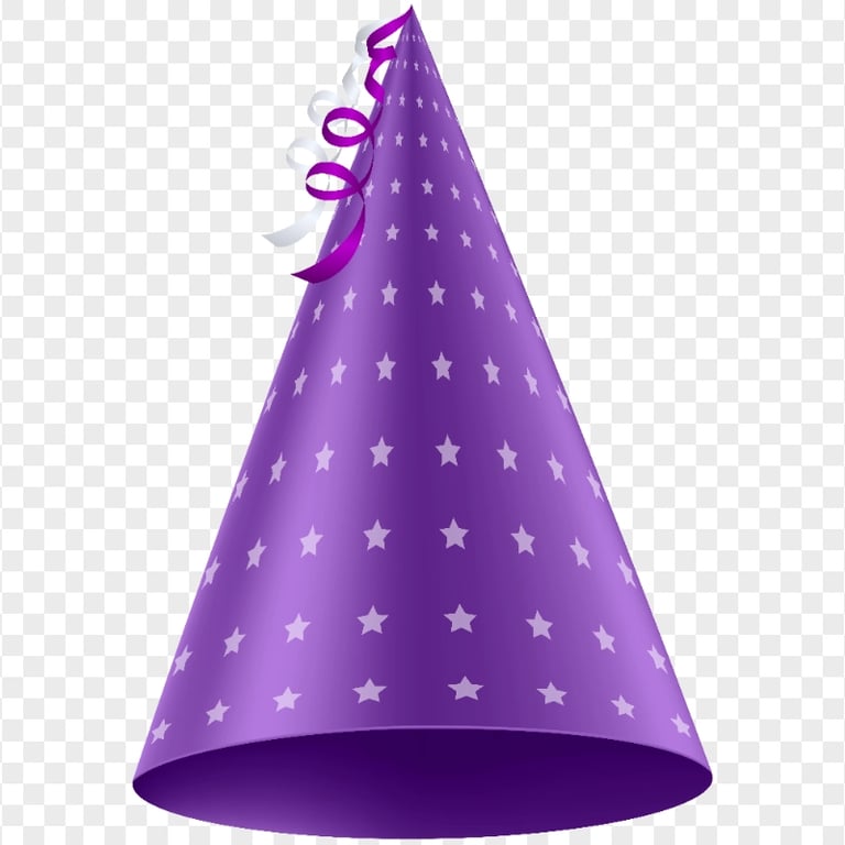 Real Purple Party Birthday Hat PNG