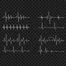 PNG White Collection Of Heart Rate Lines