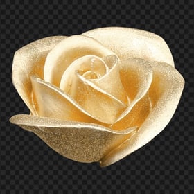 HD Real Gold Rose Flower Transparent PNG
