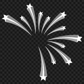 White Stars Splash Fireworks Effect FREE PNG
