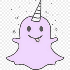 HD Snapchat Kawaii Cute Purple Ghost Icon PNG
