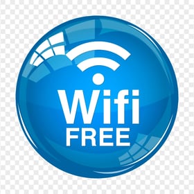 WIFI Free Round Blue Logo Sign HD PNG