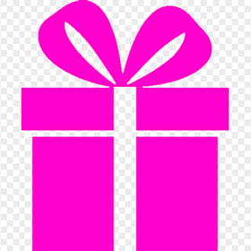 Pink Gift Box Silhouette Icon FREE PNG