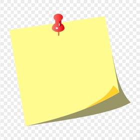 Vector Yellow Sticky Note Transparent Background