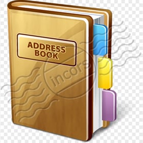 3D Illustration Address Book Icon