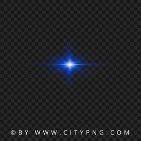 Star Light Blue Lens Flare Effect PNG Image