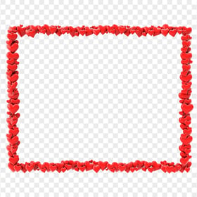 Download Red Hearts Frame Border PNG