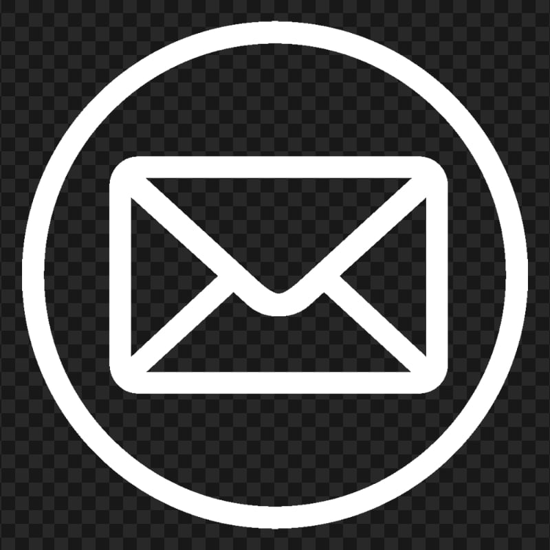 PNG Mail Email Address Round Outline White Icon Citypng