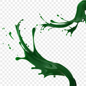 HD Green Liquid Paint Splatter Splash PNG