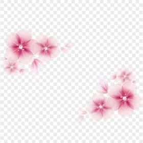 Download Pink Petaled Illustration Flowers PNG
