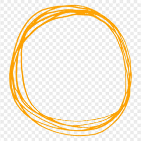 Drawing Circle Orange HD PNG