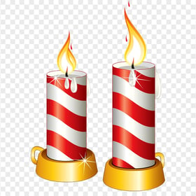 Christmas Cartoon Illustration Light Candles HD PNG