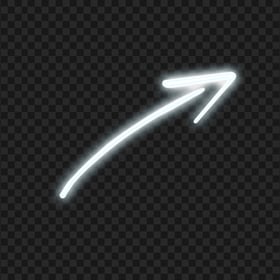 HD White Neon Line Arrow PNG