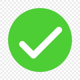 Green Round Check, Tick Mark Icon FREE PNG