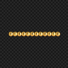 HD Gold Pearls Chain Border Illustration PNG