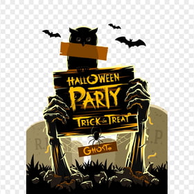 HD Halloween Party Trick Or Treat Beautiful Design Background PNG