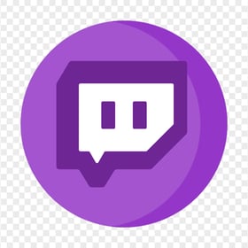 Twitch Purple Round Vector Icon PNG