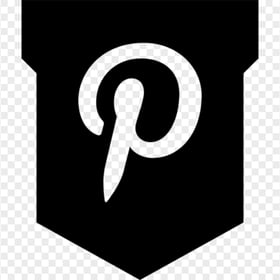 Pinterest Black Ribbon Advertising Icon