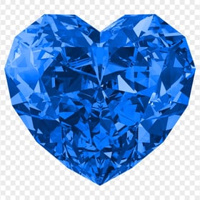 HD Blue Diamond Crystal Heart Love Valentine Day PNG