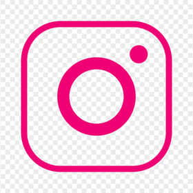 HD Pink Square Outline Instagram IG Logo Icon PNG