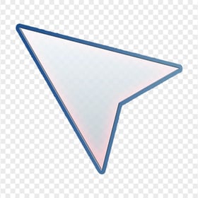 Gray Cursor Blue Border Arrow