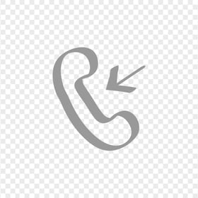 HD Grey Hand Draw Phone Receive A Call Icon Transparent PNG