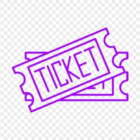 Purple Two Tickets Icon Download PNG