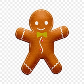 Xmas Gingerbread Man Vector Cartoon PNG
