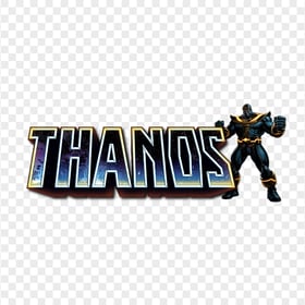 HD Thanos Character With Logo PNG